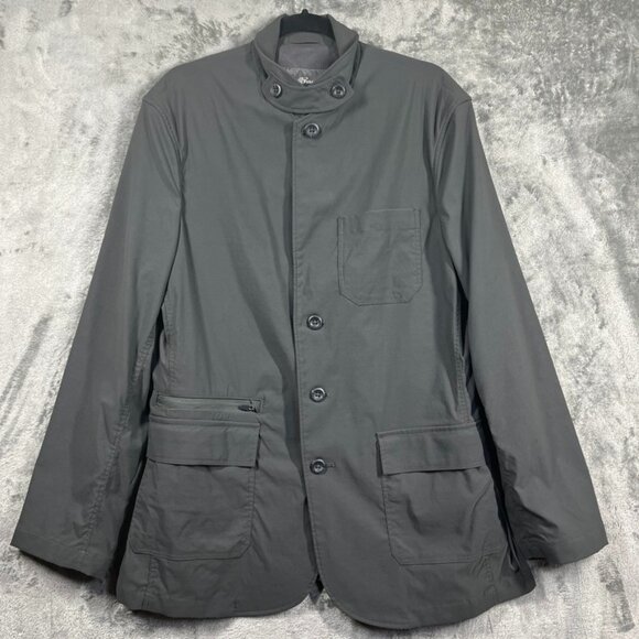 Eddie Bauer Travex Voyager Blazer Jacket Mens 40 Gray Nylon Stretch Travel - Picture 5 of 13